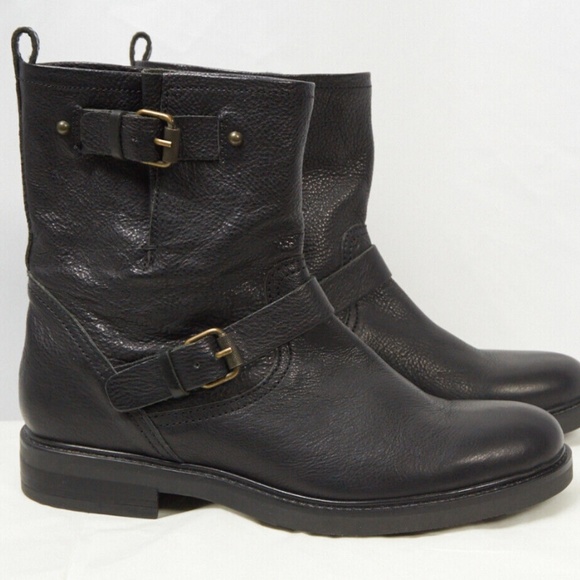 Shoes | Jcrew Leather Moto Biker Boots 